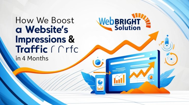 How we Boost a Website’s Impressions & Traffic in 4 months.